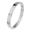 Silver Rose Gold Stainless Steel Open Cuff Design Bracelets & Bangles Fashion Brand Women Crystal Bracelets for Wedding Gift