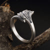Silver S990, Silver Coin, Antique, Matte, Phoenix, Ring, High-end Handbag, Ladies' Solid Silver Open Ring Wholesale.