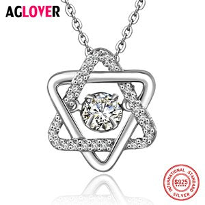 Silver Star Necklace Women's Charm 100% 925 Sterling Silver Star Pendant Necklace Fashion Brand Women Jewelry Two Color Choices