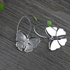 Silver, Thailand Chiang Mai Craft Handmade Silver Lady S925 Sterling Silver, Thai Silver Exaggerated Butterfly Eardrop.