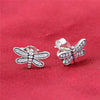 Silver earings brinco 925 Sterling Silver cartoon and flower Stud Earrings for women fine jewelry Jewy   ER002