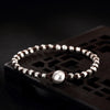 Silver hand-made braided ropes, Korean character bracelet, men's and women's knitting chain   silver bracelet