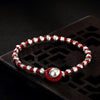 Silver hand-made braided ropes, Korean character bracelet, men's and women's knitting chain   silver bracelet