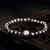 Silver hand-made braided ropes, Korean character bracelet, men's and women's knitting chain   silver bracelet