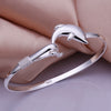 Silver plated exquisite luxury gorgeous fashion Dolphins bracelet charm jewelry women lady birthd gift B178