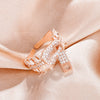 Silverly Gold Zipper Zircon Rings For Women Men Lover Couple Gothic Rings Engagement Wedding Open Rings 2022 Jewelry