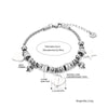 Silvery Stainless Steel Bracelet For Woman Heart Star Moon Cat Pendant Glass Beads Chain Charms Bracelets 2022 Jewelry