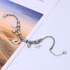Silvery Stainless Steel Bracelet For Woman Heart Star Moon Cat Pendant Glass Beads Chain Charms Bracelets 2022 Jewelry