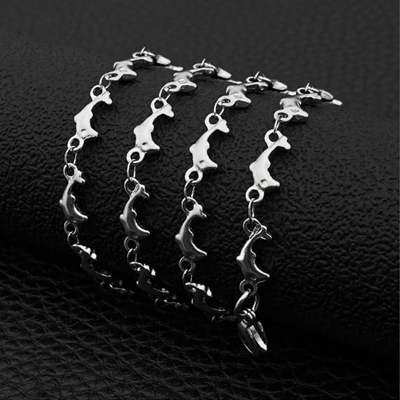 Simple 5MM Dolphin Choker Necklaces For Women Men Accessories Nightmare Before Christmas Gifts  Stainless Steel Jewelry
