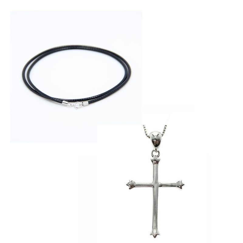 Simple 925 Sterling Silver Cross Necklaces Women Choker Pendant Fashion Men Jewelry Good Packaging colar prata 925 Fine Jewelry