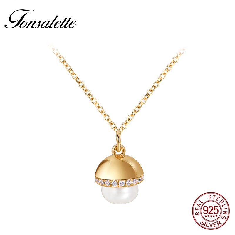Simple 925 Sterling Silver Pearl Necklace Pendant Long Chain Necklaces Woman Jewelry Gift ZK40