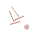 Simple 925 Sterling Silver Stud Earrings Bar Earrings Line Earrings Fashion Round Stick Earrings Woman Every Wear ZK30