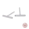 Simple 925 Sterling Silver Stud Earrings Bar Earrings Line Earrings Fashion Round Stick Earrings Woman Every Wear ZK30