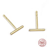 Simple 925 Sterling Silver Stud Earrings Bar Earrings Line Earrings Fashion Round Stick Earrings Woman Every Wear ZK30