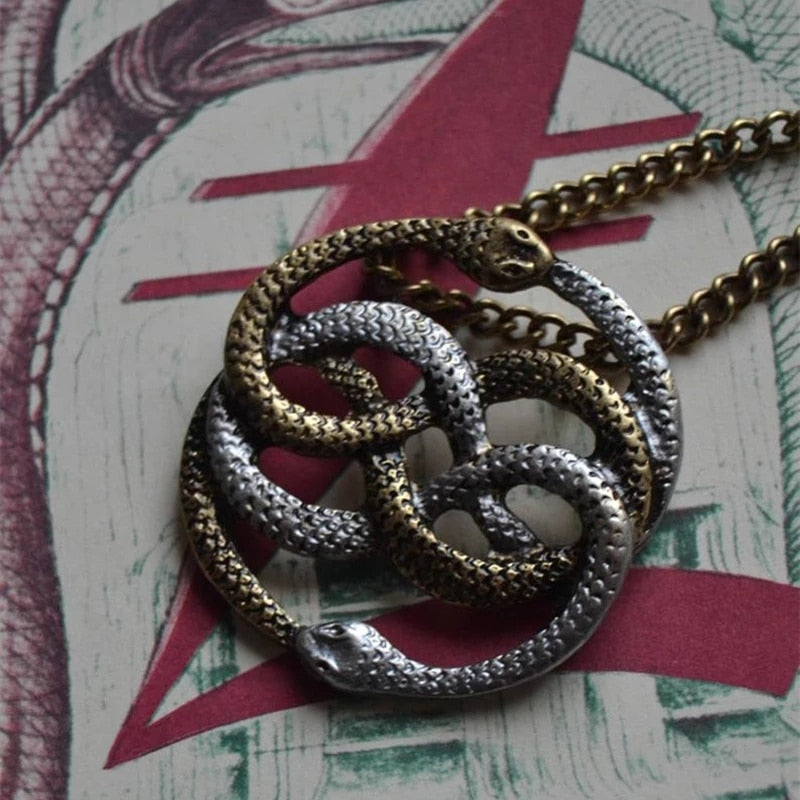 Simple Auryn Infinite Snake Pendant Necklace  Jewelry Women Men Snake Knot Ouroboros Chain Statement Necklace Accessories