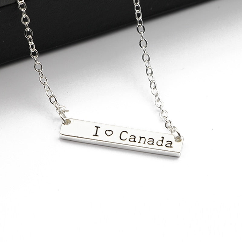 Simple Bar Pendant Believe,Dream,Strength,NamasteNecklace Jewelry Silver Color Personality Inspirational Necklace Multi-Style
