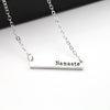 Simple Bar Pendant Believe,Dream,Strength,NamasteNecklace Jewelry Silver Color Personality Inspirational Necklace Multi-Style