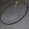 Simple Black Beads Short Necklace For Women Handmade Crystal Pearl Choker Goth Chains Ladies Party Jewelry Bijoux Femme