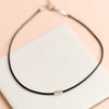 Simple Black Leather Choker Necklace For Women Bar Chocker Necklaces colar collier femme Bijoux Jewellery