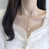 Simple Bohemia Elegant Choker Tassel Necklace for Women Colorful Drop Bead Short Chain Pearl Pendant Choker Necklaces Jewelry