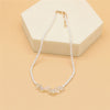 Simple Choker Necklace Seed Beads Irregular Crystal Stone Pendant Collar Women Girl Handmade Gift Jewelry