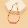 Simple Choker Necklace Seed Beads Irregular Crystal Stone Pendant Collar Women Girl Handmade Gift Jewelry