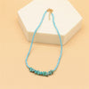 Simple Choker Necklace Seed Beads Irregular Crystal Stone Pendant Collar Women Girl Handmade Gift Jewelry