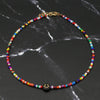 Simple Choker Necklaces Smiley Women Chain Ladies Seed Beads Pendant Girls Jewelry Colorful Trendy Korean Collares