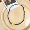 Simple Choker Necklaces Smiley Women Chain Ladies Seed Beads Pendant Girls Jewelry Colorful Trendy Korean Collares