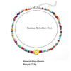 Simple Choker Necklaces Smiley Women Chain Ladies Seed Beads Pendant Girls Jewelry Colorful Trendy Korean Collares