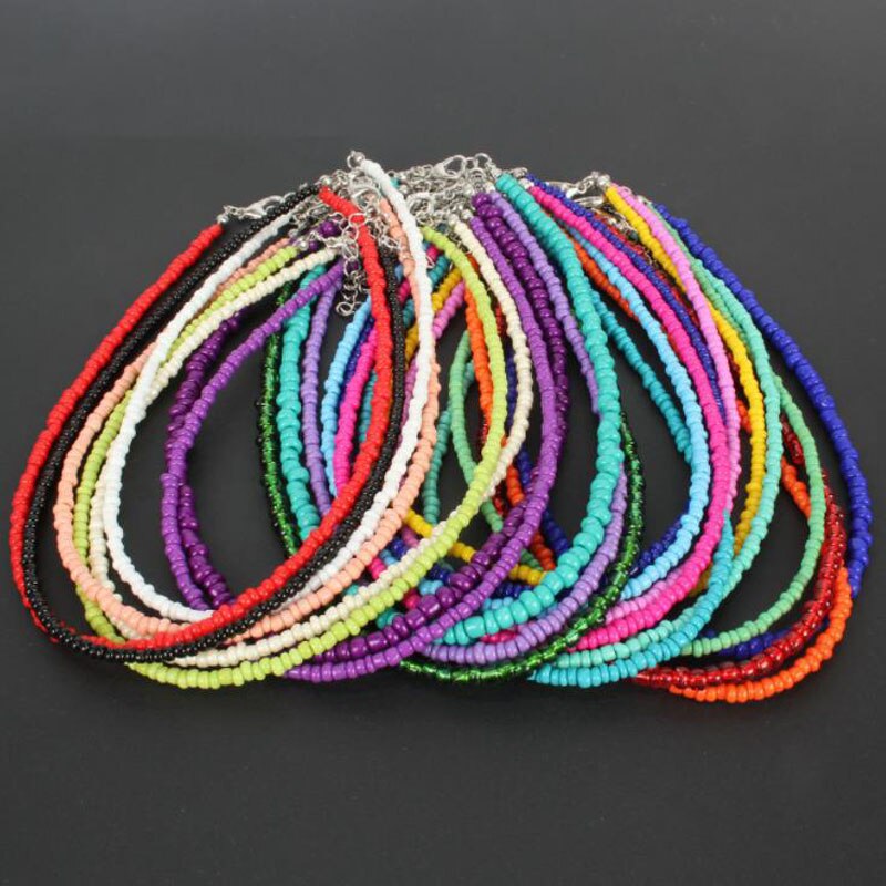 Simple Choker Necklaces Women 2021 Seed Beads Stand Necklace of Women Girl for Party Beach Travel Trendy Jewelry