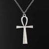 Simple Classic  Cross Egyptian Ankh Life Symbol Antique Silver Color Pendant Short Long Chain Necklaces Jewelry For Women