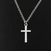 Simple Classic  Double Sided Cross Antique Silver Color Pendant Girl Short Long Chain Necklaces Jewelry For Women