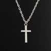 Simple Classic  Double Sided Cross Antique Silver Color Pendant Girl Short Long Chain Necklaces Jewelry For Women