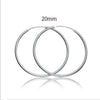 Simple Concise Elegant Women 925 Sterling Sliver Hoop Earrings