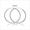 Simple Concise Elegant Women 925 Sterling Sliver Hoop Earrings