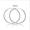 Simple Concise Elegant Women 925 Sterling Sliver Hoop Earrings