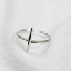 Simple Cross Authentic 100% 925 Sterling Silver Ring Religious Stacking Rings for Woman Wedding Party Accessories Nice Gift