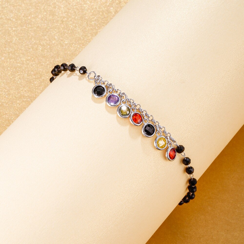 Simple Crystal Bead Braceles For Women femme Gift Lover Silverly Gold Color Charm Bracelet on Hand Jewelry 2022