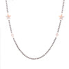 Simple Crystal Zirconia Star Long Necklaces Blak Bead Golden Charms Necklace Bijoux Femme Ladies Party Necklace  Sweater Jewelry