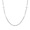 Simple Crystal Zirconia Star Long Necklaces Blak Bead Golden Charms Necklace Bijoux Femme Ladies Party Necklace  Sweater Jewelry