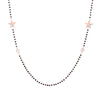 Simple Crystal Zirconia Star Long Necklaces Blak Bead Golden Charms Necklace Bijoux Femme Ladies Party Necklace  Sweater Jewelry