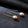Simple Design Natural Pearl Hook Drop Earring Claissc S925 Sterling Sliver Allergy-free Earring For Women Wedding Fine Jewelr