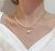 Simple Design Pearls Delicate Crystal Heart Pendant Necklace Women Jewelry