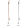 Simple Design Pendant Long Necklace Gold Silvery With Artificial Pearl Girl Jewelry for Women Wedding Birthday Gift