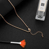 Simple Design Pendant Long Necklace Gold Silvery With Artificial Pearl Girl Jewelry for Women Wedding Birthday Gift