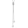 Simple Design Pendant Long Necklace Gold Silvery With Artificial Pearl Girl Jewelry for Women Wedding Birthday Gift