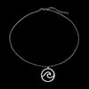 Simple Design Silver Color Hollow Circle Sea Wave Pendant Necklace for Women Long Chain Collares Round Necklace Surfing Jewelry