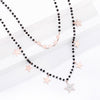 Simple Double Layer Stars Collarbone Necklace Women's Charming Crystal Gold Silvery Choker Chain Female Jewelry Gifts