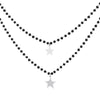 Simple Double Layer Stars Collarbone Necklace Women's Charming Crystal Gold Silvery Choker Chain Female Jewelry Gifts